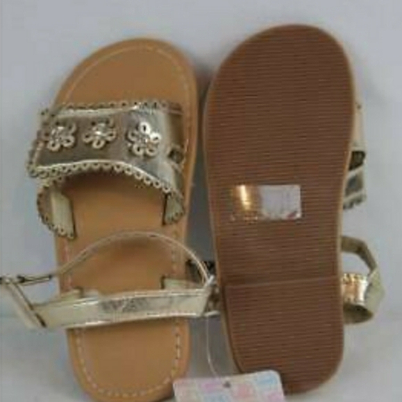 * TODDLER GIRLS METALLIC GOLD SANDALS SIZE 6 NEW - Picture 3 of 3